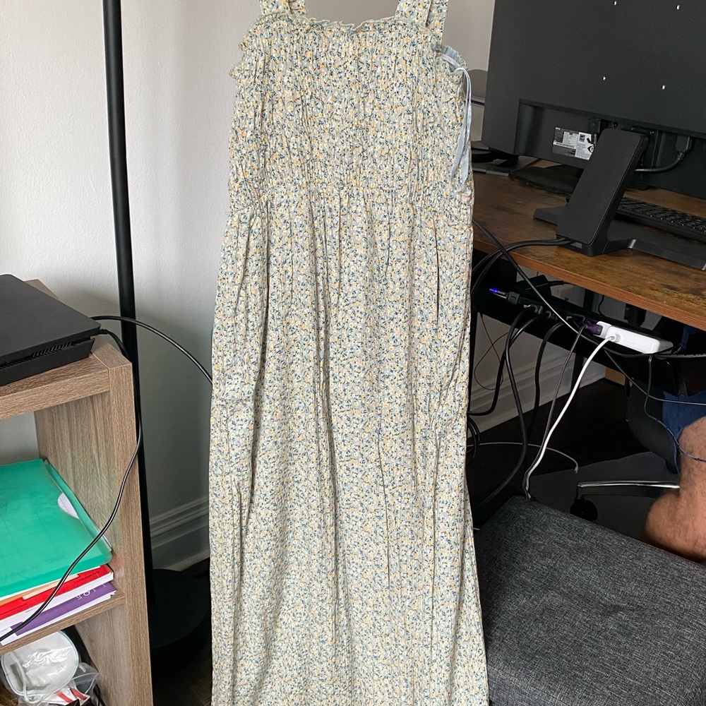 NWT. Smocked top, maxi dress.